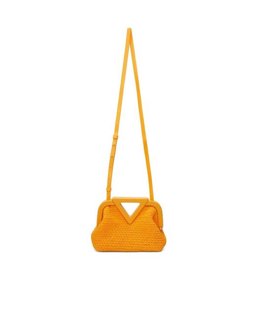 Bottega Veneta Orange Point Woven Crossbody Bag