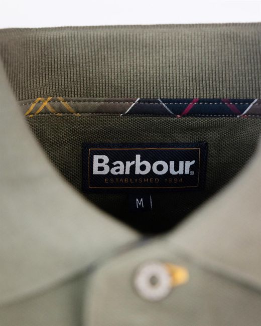 Barbour Green Short-Sleeved Polo Shirt for men