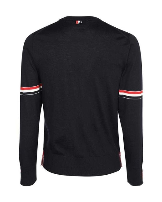 Thom Browne Black Rwb Knitted Jumper for men