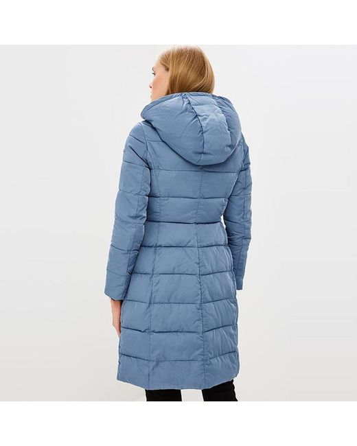 Emporio Armani Blue A Cotton-Padded Suit With A Hooded Jacket