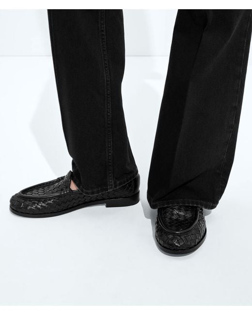Bottega Veneta Black Silenzio Loafers