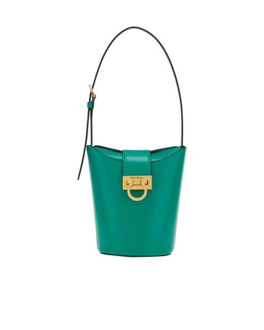 Ferragamo White Logo Shoulder Bag