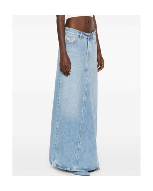 DIESEL Blue Denim Maxi Skirt