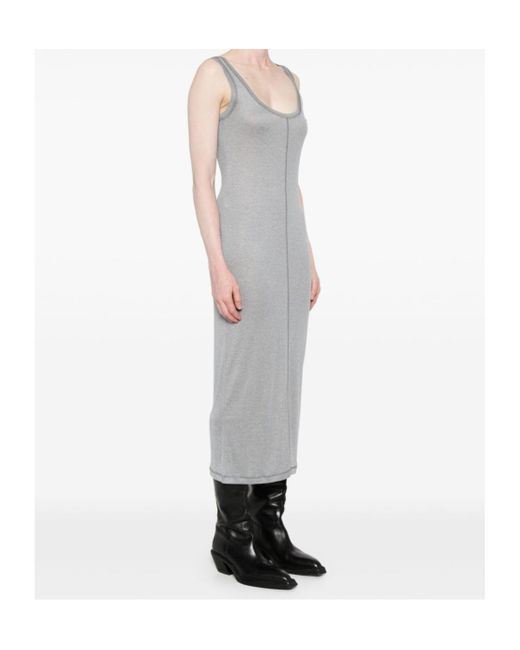 Miu Miu White Logo-Patch Dress