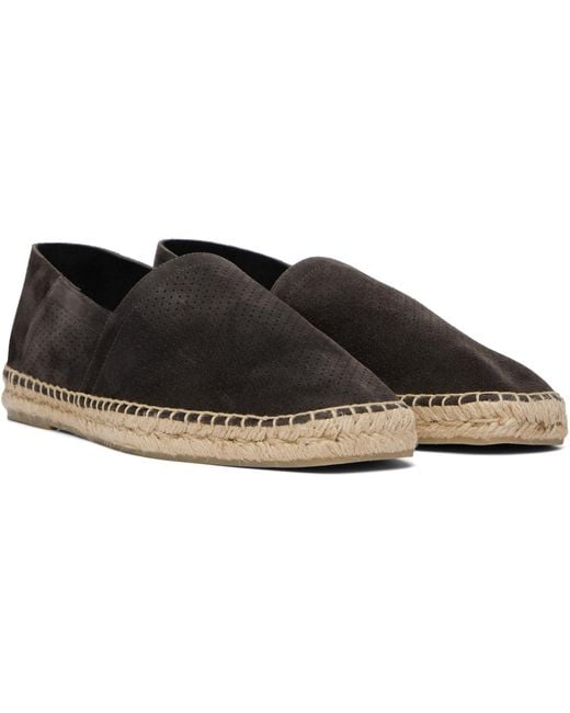 Tom Ford Black Barnes Straw Sandals for men