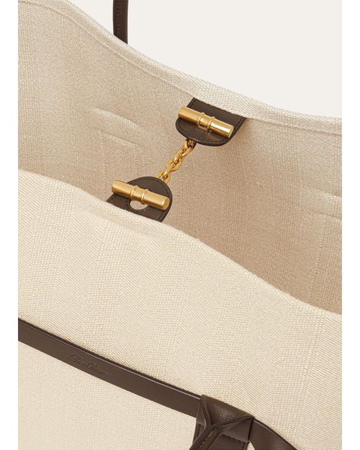 Loro Piana Natural Ghiera Shopper Large Handbag