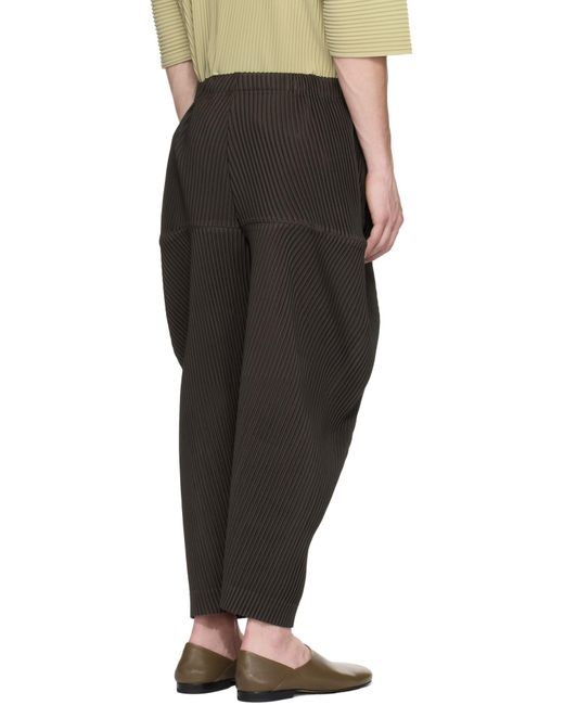 Homme Plissé Issey Miyake Black Elastic Waist Casual Pants for men