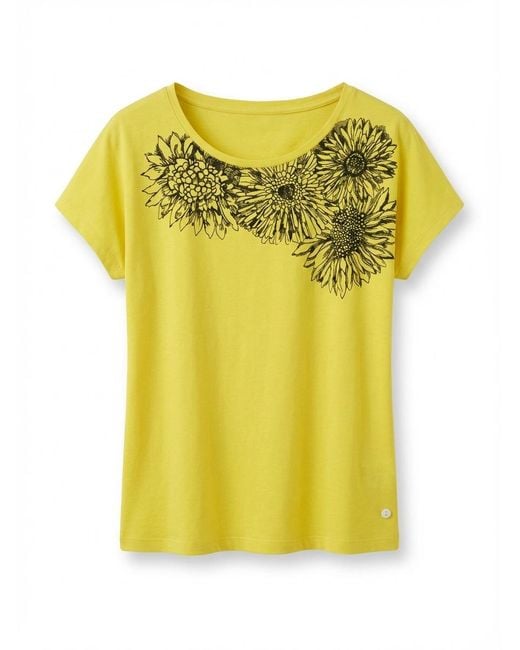 Weekend by Maxmara Yellow Flower Pattern T-Shirt