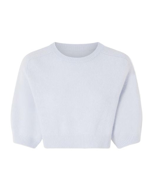 Khaite White Short Sleeve Top