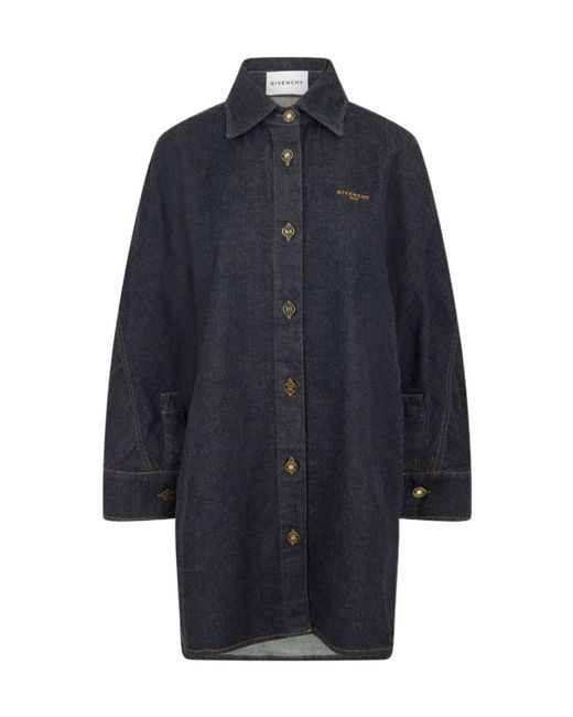 Givenchy Blue Denim Cotton Long Sleeve Overshirt