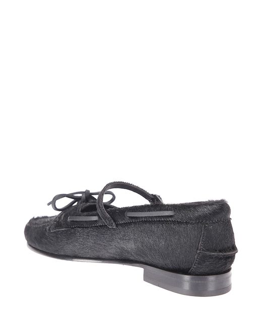 Hereu Blue Buckled Ankle-Strap Flat Shoes