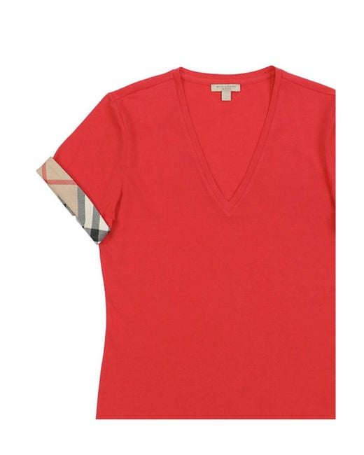 Burberry Red Short-Sleeved T-Shirt
