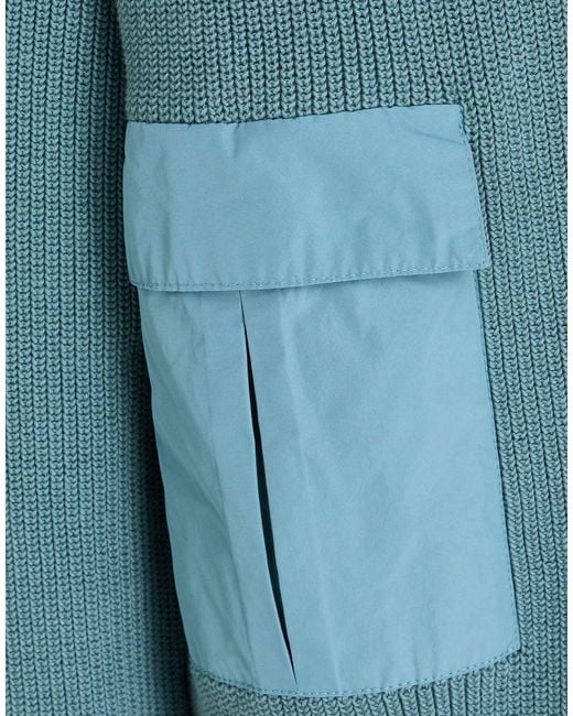 Max Mara Blue Solid Knit Cardigan