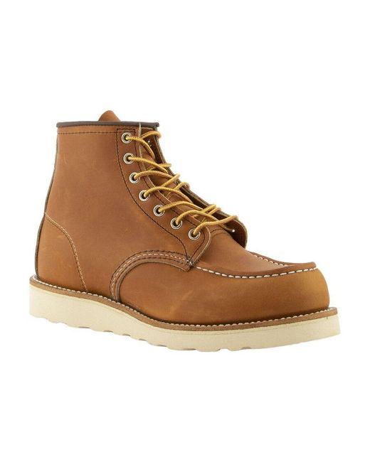 Red Wing Brown Classic Moc Boots for men