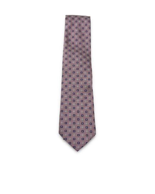 Zegna Purple Printed Tie for men