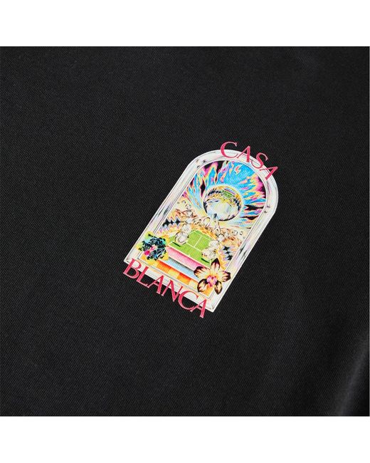 Casablanca Black Printed T-Shirt for men