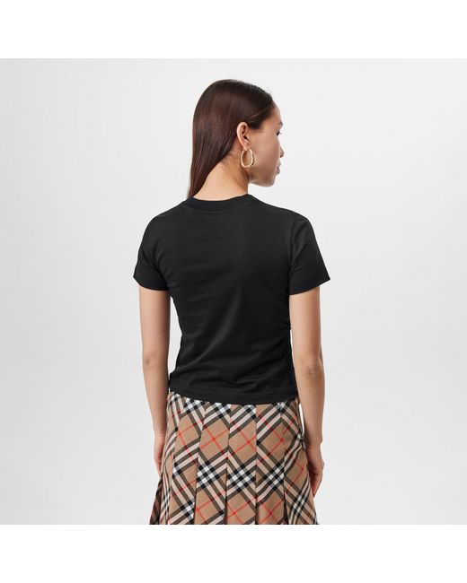Burberry Black Solid Color Crew Neck Short Sleeve
