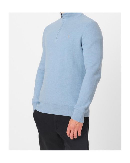 Polo Ralph Lauren Blue Quarter-Zip Jumper for men
