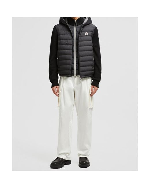 Moncler Black Logo Patch Zip-Up Padded Vest for men