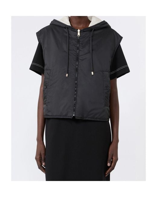 Weekend by Maxmara Black Reversible Padded Hooded Jacket