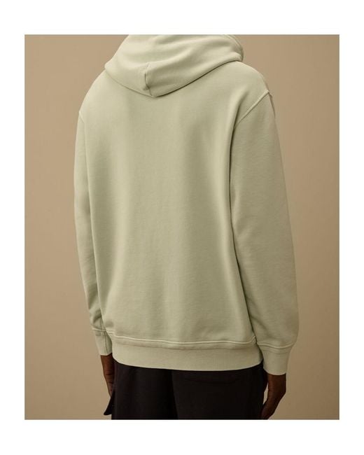 C P Company Green Lens-Detail Pocket Hoodie for men