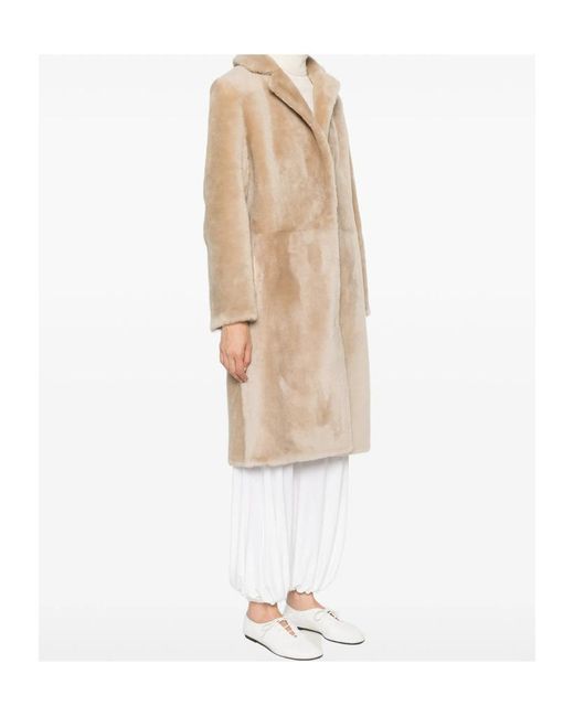 Yves Salomon Natural Shearling Coat