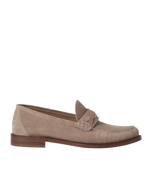 Brunello Cucinelli Brown Twisted Slip-On Loafers for men