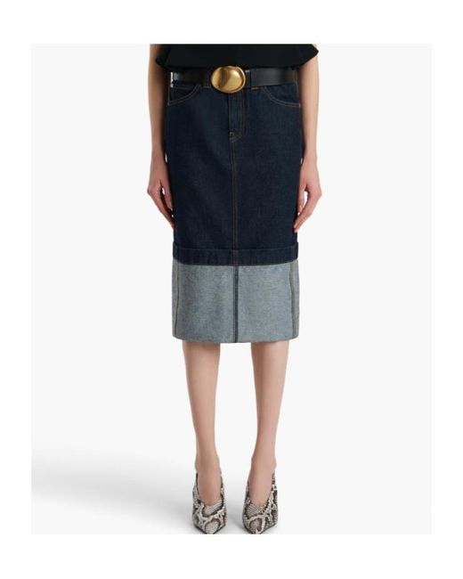 Khaite Blue Kilian Skirt
