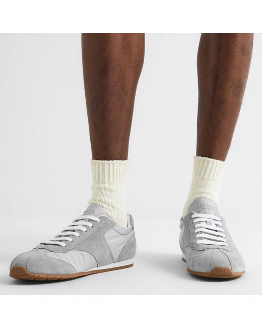 Prada White Versatile Sports Shoes for men