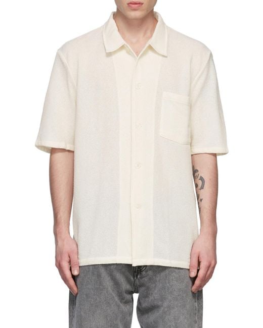 Our Legacy White Short Sleeved Buttoned Shirt for men