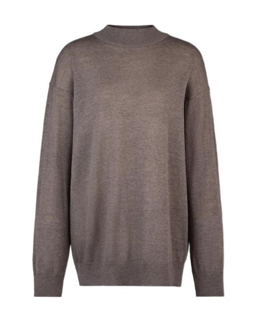Tod's Gray Wool Long-Sleeved Pullover