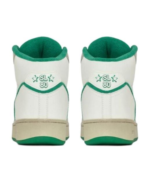 Saint Laurent Green Sl/80 Lace-Up Sneakers for men