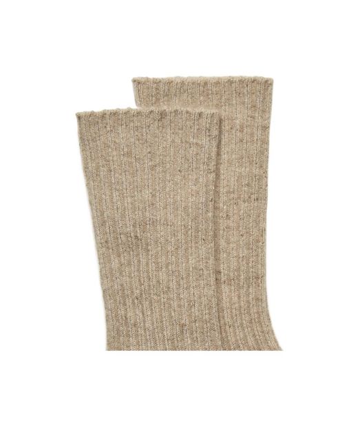 Loro Piana Gray Treccia Socks for men