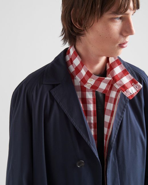Prada Blue Belted Coat for men