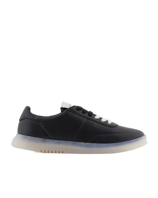Emporio Armani Black Lace-Up Sneakers for men