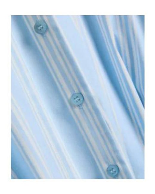 Staud Blue Striped Midi Dress