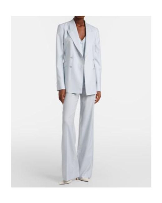 Gabriela Hearst Blue Angela Wool And Silk Blazer