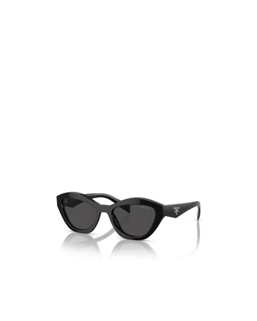 Prada White Eyewear Butterfly Frame Sunglasses