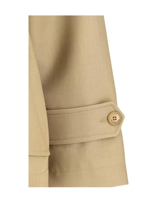 Frankie Shop Natural Kelia Belted Utility Jacket