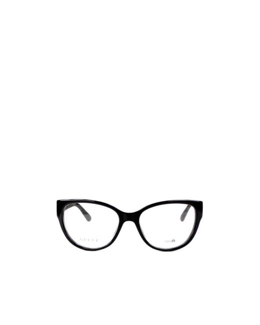 Gucci White Logo Detail Flat Lens