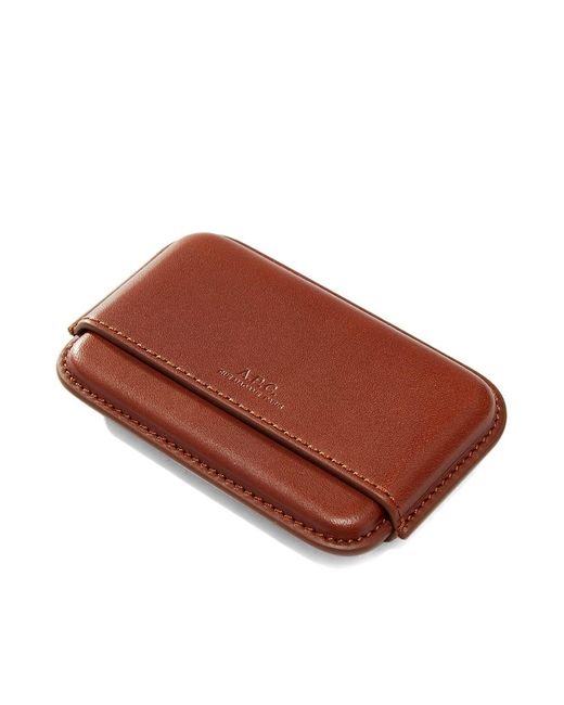 A.P.C. Red Magna-Carter Cardholder for men