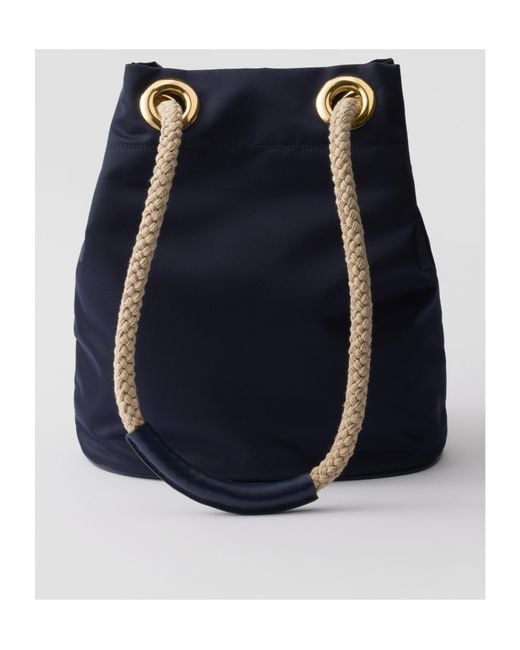 Prada Blue Mariner Re-Nylon Small Bucket Bag