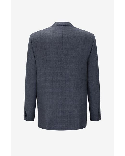 Brioni Blue Long-Sleeve Blazer for men