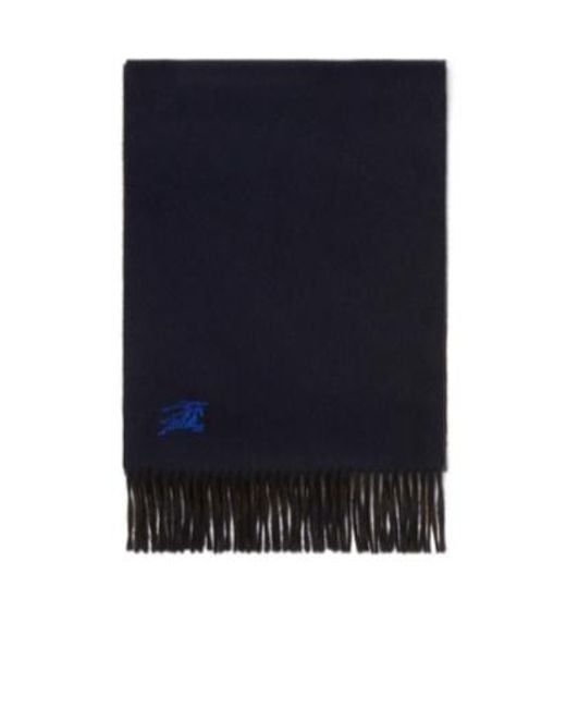 Burberry Black Checked Fringed-Edge Scarf