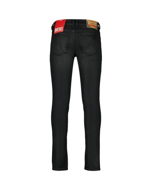 DIESEL Black Sleenker 1979 Distressed Jeans for men