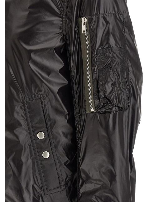 Rick Owens Black Classic Flight Bomber Jacket for men
