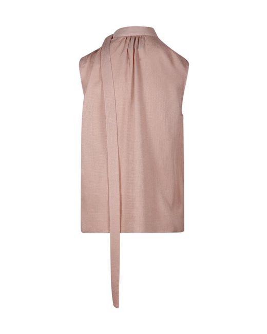 Givenchy Pink Draped Sleeveless Top