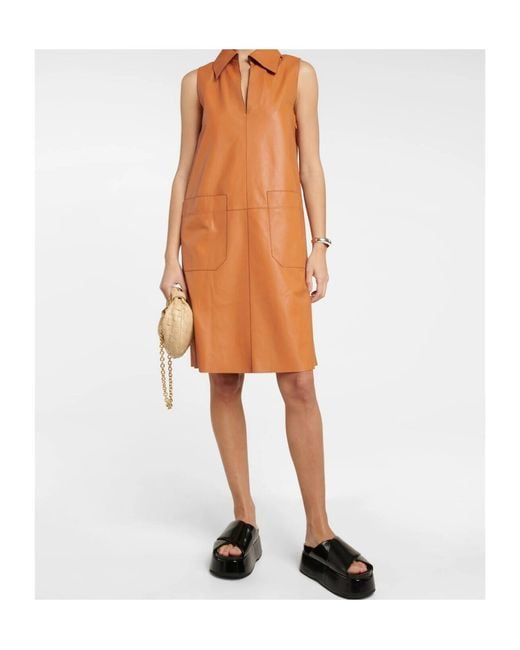 Joseph Orange Berwick Midi Dress