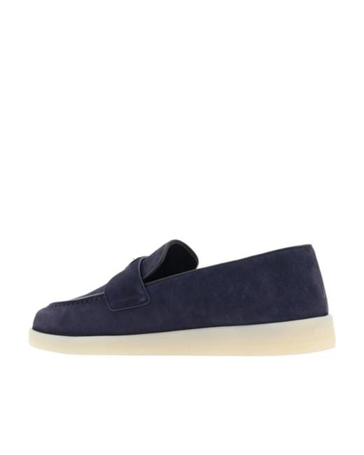 Prada Blue Suede Loafers for men