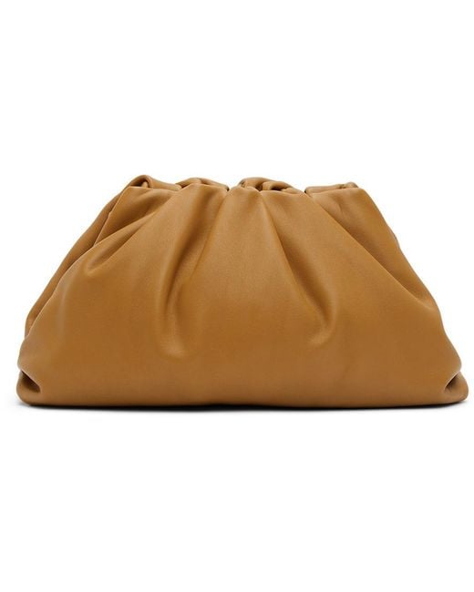 Bottega Veneta Brown The Pouch Ruched Clutch Bag